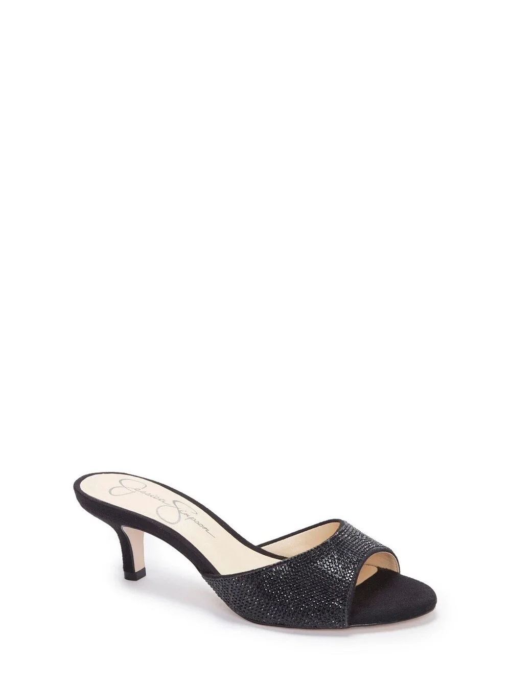 Women's Jessica Simpson Sofiah Kitten Heel Black Sandal Size 9M